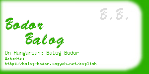 bodor balog business card